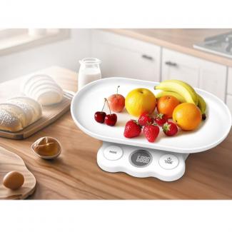Mingmei Hot Selling ABS Plastic Material 5kg 15kg/33lb Digital Kitchen Food Scale Division 0.1g/1g Fruit Scale 